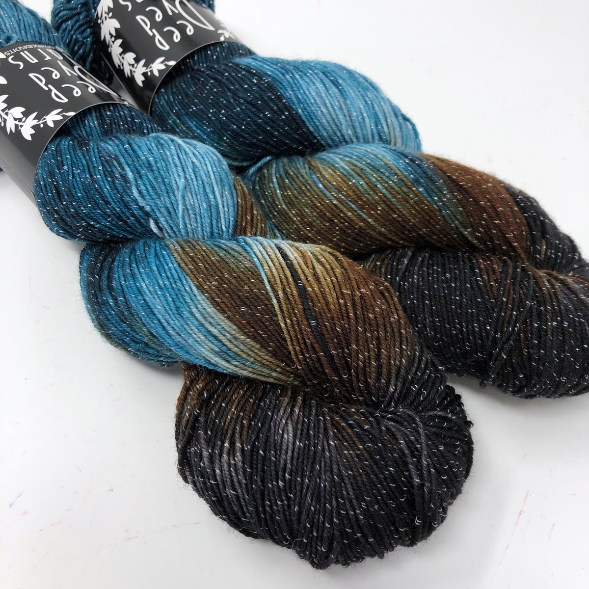 Figment sparkly sock yarn Starry Night – Deep Dyed Yarns