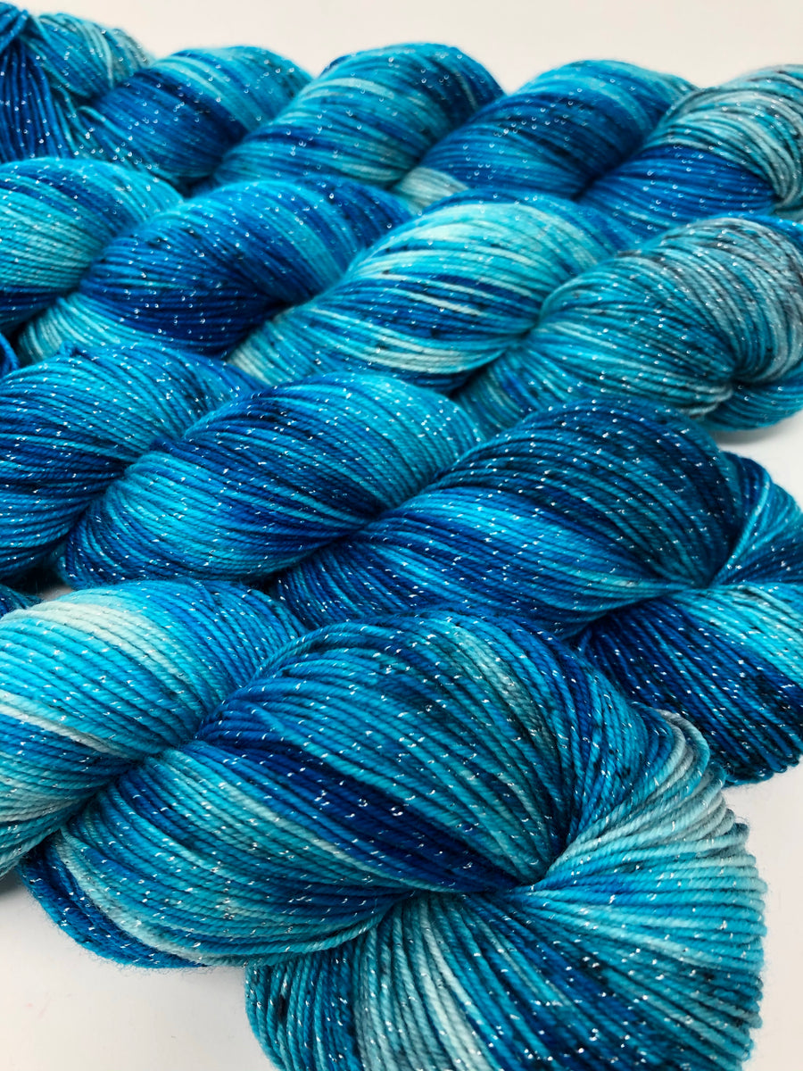 Figment sparkly sock yarn Starry Night – Deep Dyed Yarns