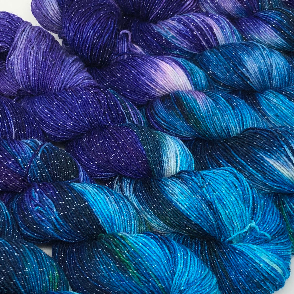 Figment sparkly sock yarn Starry Night – Deep Dyed Yarns