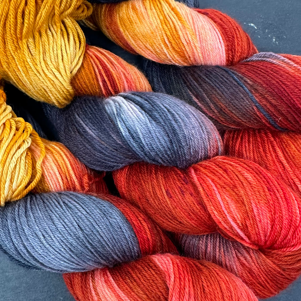 Good Juju Sock yarn Fire On The Mountain