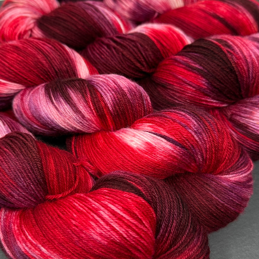 Good Juju Sock yarn Ruby Red