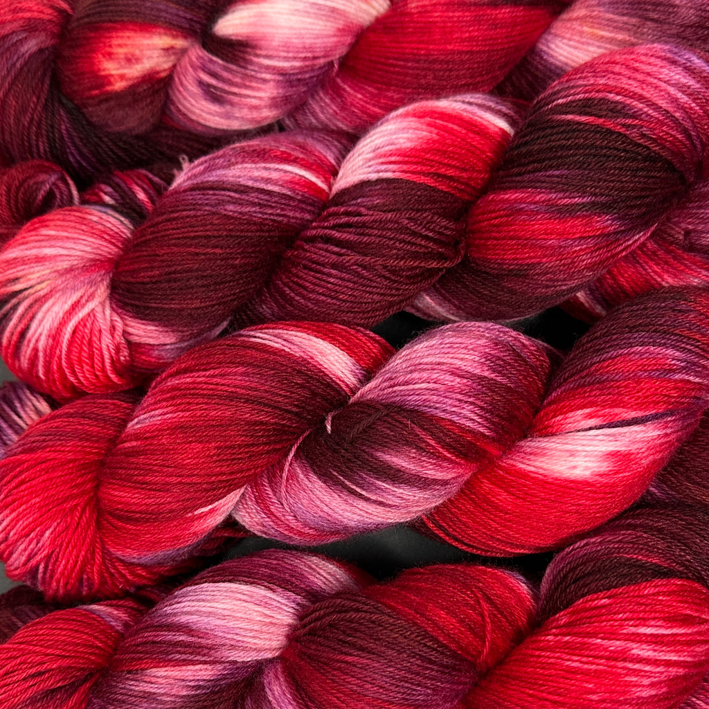 Good Juju Sock yarn Ruby Red