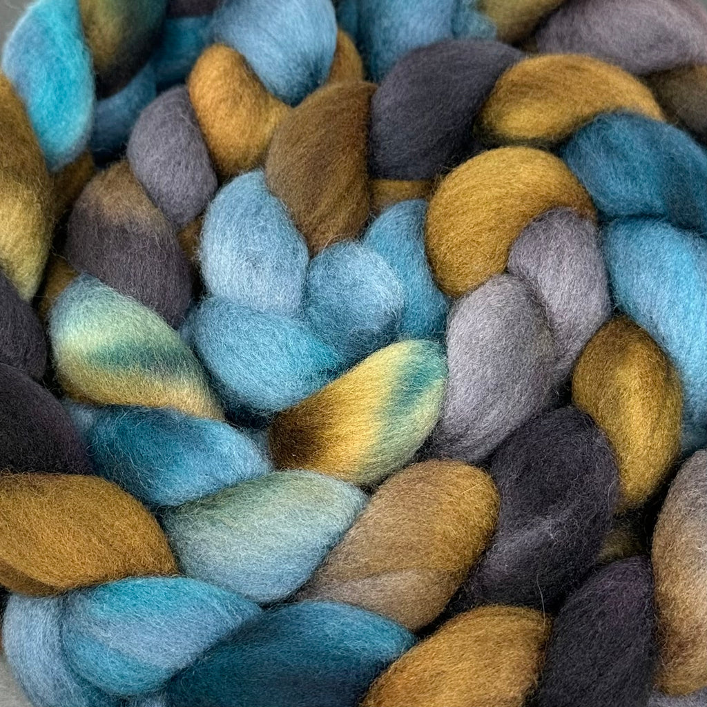 Cormo wool top spinning fiber Driftwood