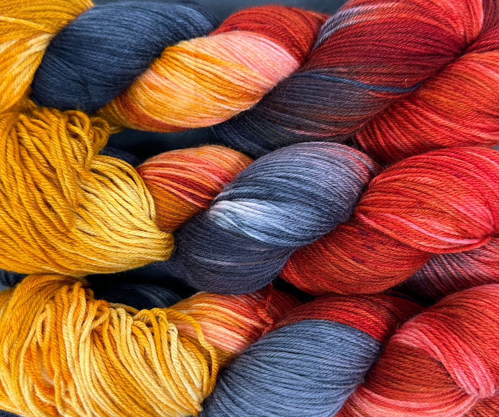 Good Juju Sock yarn Fire On The Mountain