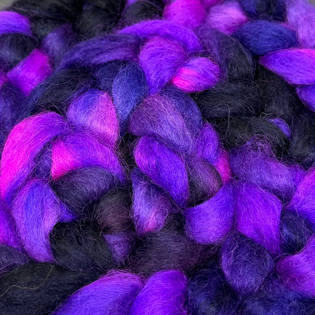 Wensleydale longwool top spinning fiber Twilight Time