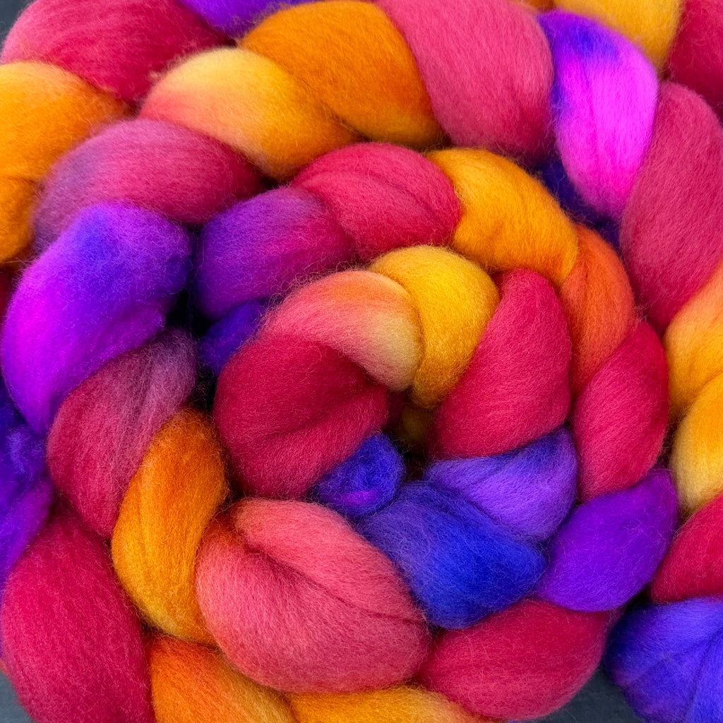 Cormo wool top spinning fiber Voodoo Woman