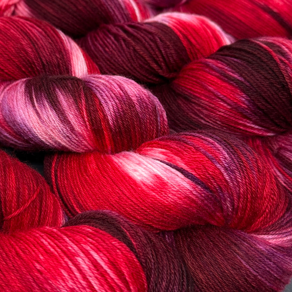 Good Juju Sock yarn Ruby Red