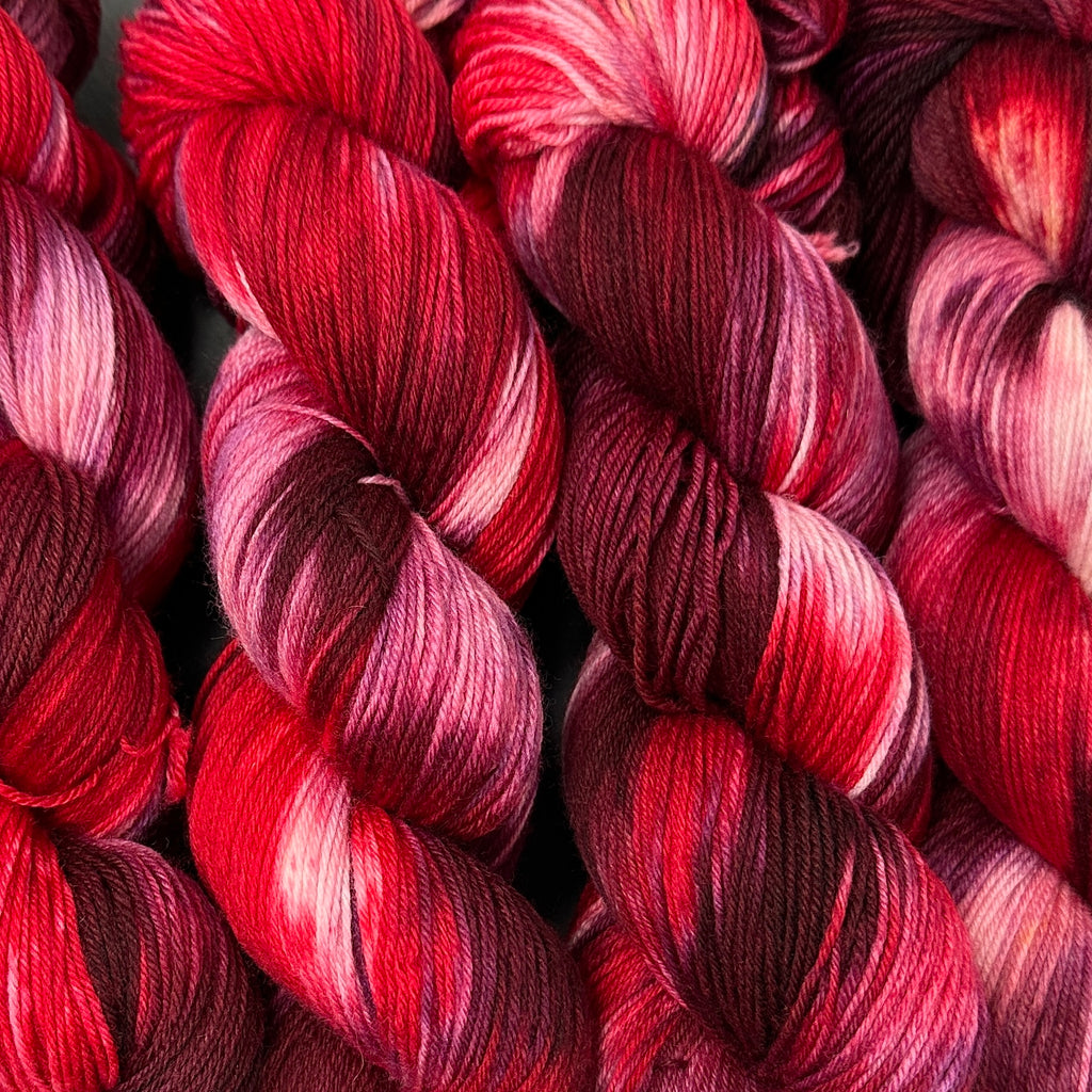 Good Juju Sock yarn Ruby Red