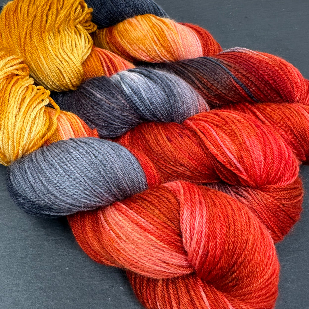 Good Juju Sock yarn Fire On The Mountain