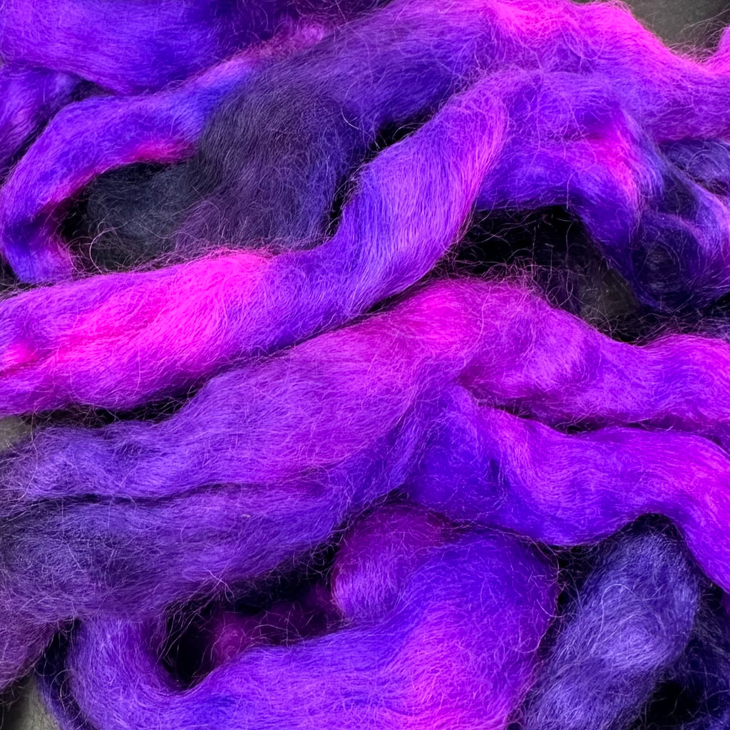 Wensleydale longwool top spinning fiber Twilight Time