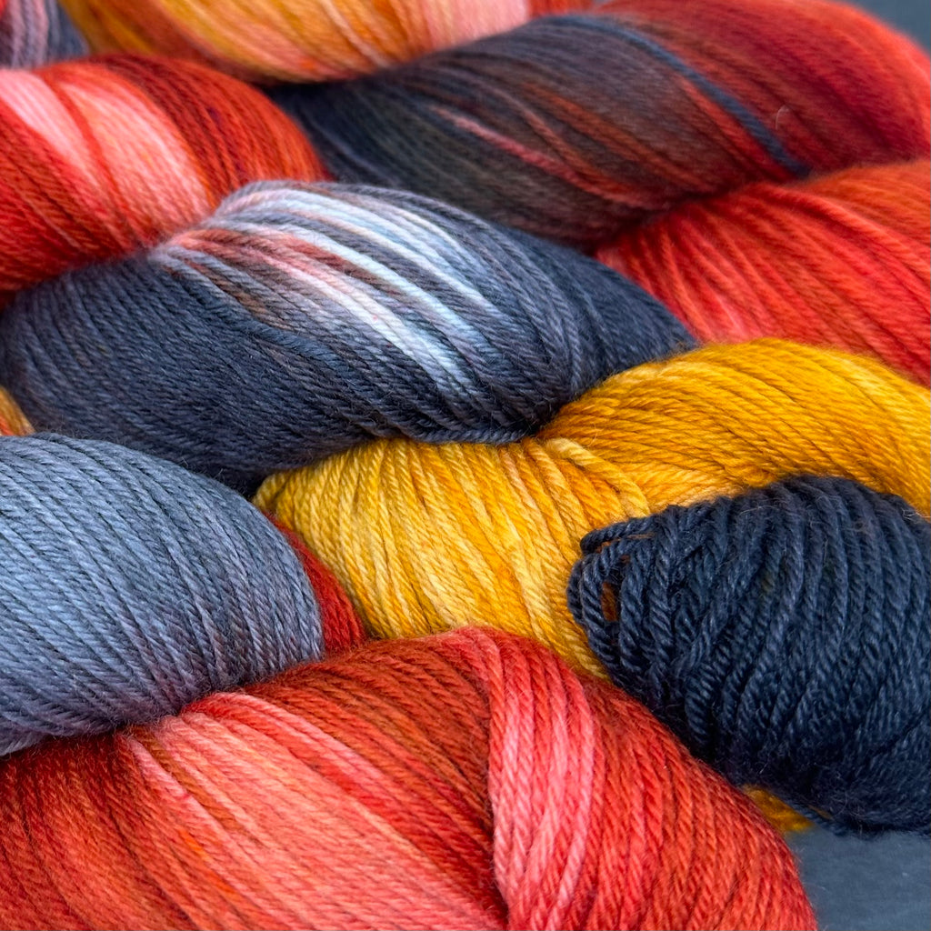 Good Juju Sock yarn Fire On The Mountain