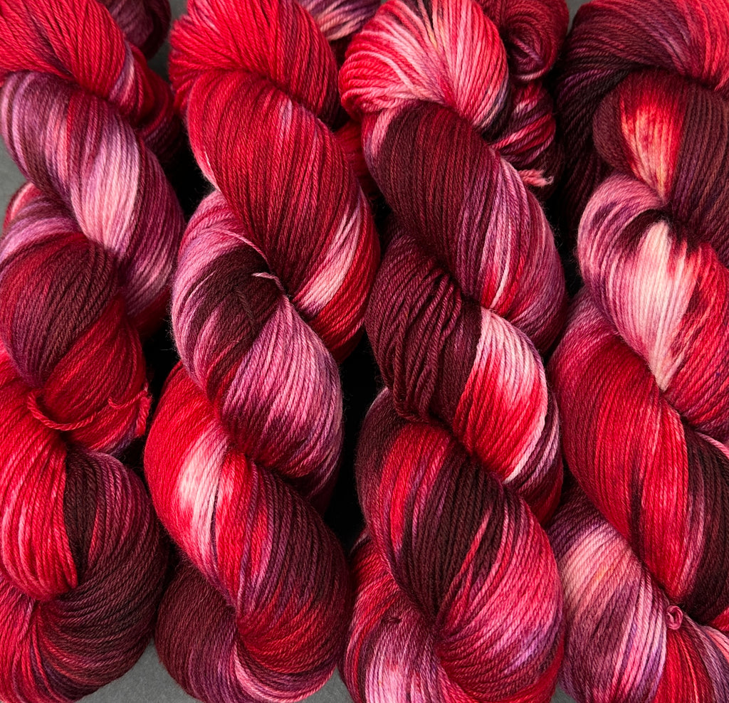 Good Juju Sock yarn Ruby Red