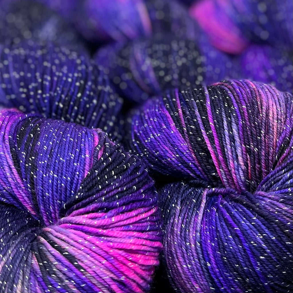 Figment sparkly sock yarn Black Hills – Deep Dyed Yarns