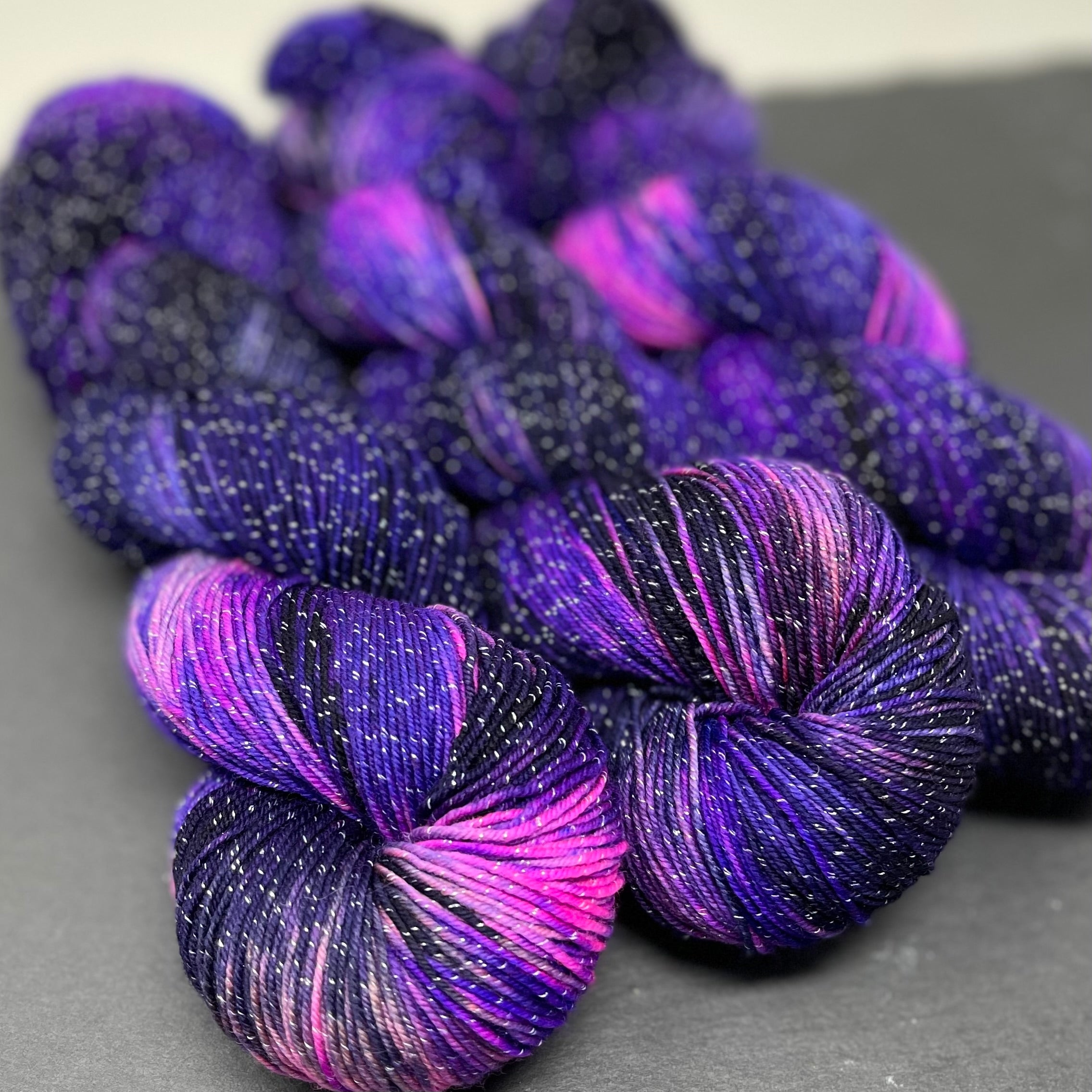 Figment sparkly sock yarn Black Hills – Deep Dyed Yarns